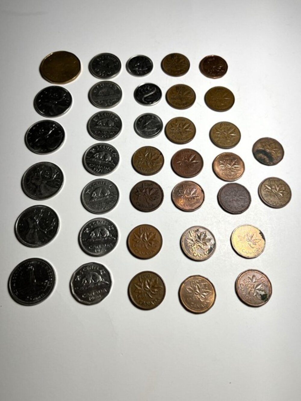 Collection of 36 Canadian Coins